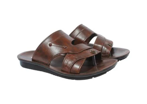 Trump Shan Se Chale Chalo Gents Slippers Men Stylish Lightweight Flipflops | Casual & Comfortable Daily-Wear Slippers For Indoor & Outdoor | For Everyday Use Brown Uk 7