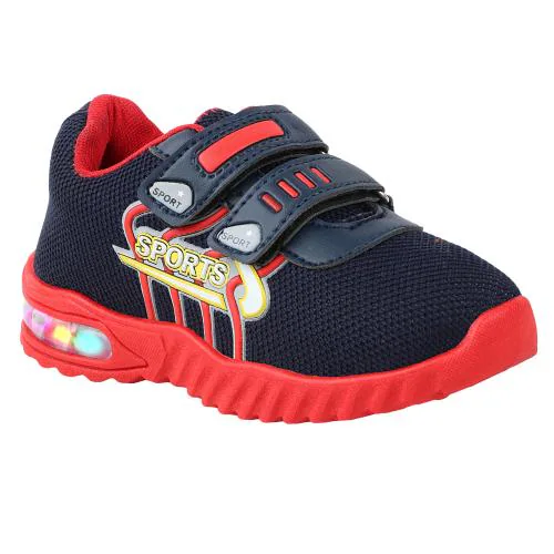 LEVOT HUNTER-4 Walking Shoes Velcro Running Shoes LED light unisex shoes shoes For Boys & Girls(2.5-3 Years)-RED
