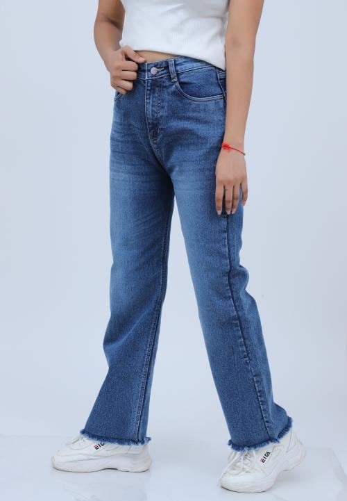 Women High Rise Straight Fit Parallel Jeans