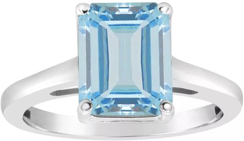 Chopra Gems & Jewellery Brass Aquamarine Stone Ring (Men and Women) - Free Size