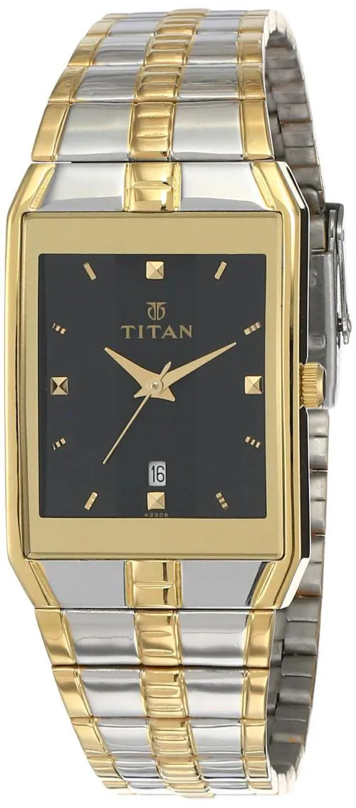 Titan Analog Dial Black Band Multicolor Karishma Watch-Nl9151Bm02 For Men