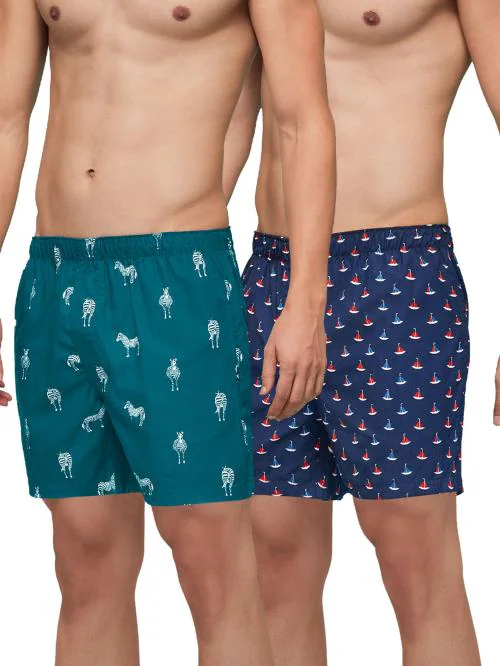 XYXX Pack of 2 Intellieaze Super Combed Cotton Remix Men Boxers