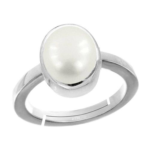 Ptm Pearl 4 Carat Natural Gemstone 925 Sterling Silver Adjustable Ring