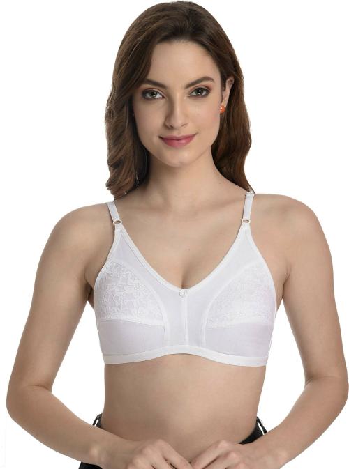 Madam Women White Non Padded Bra 34B