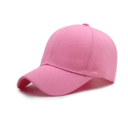 Mr. Cap Baseball Cotton Plain Adjustable caps for Men and Women (Caps-Pink)