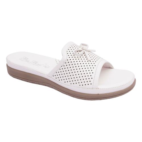 Big Bird Footwear California Style Trendy Flat Casual Slip-Ons Sandals for Women & Girls (White)
