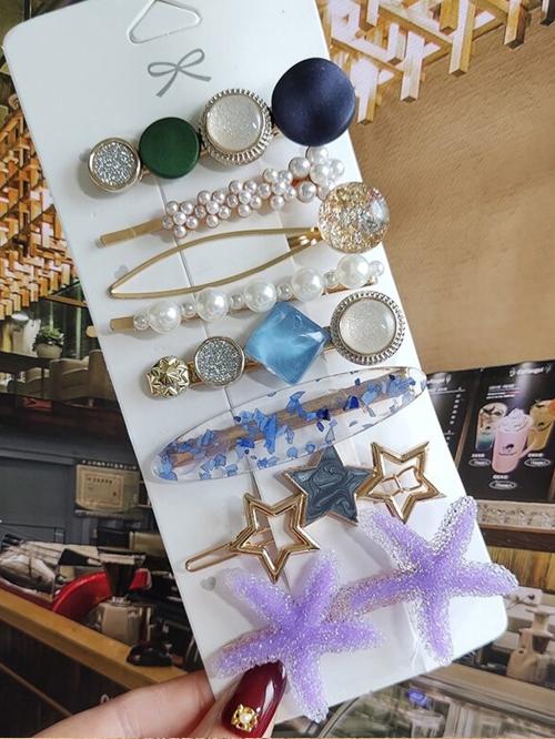 Buy Jewels Galaxy Pearl & AD Hair Clips Jewellery For Women Online at