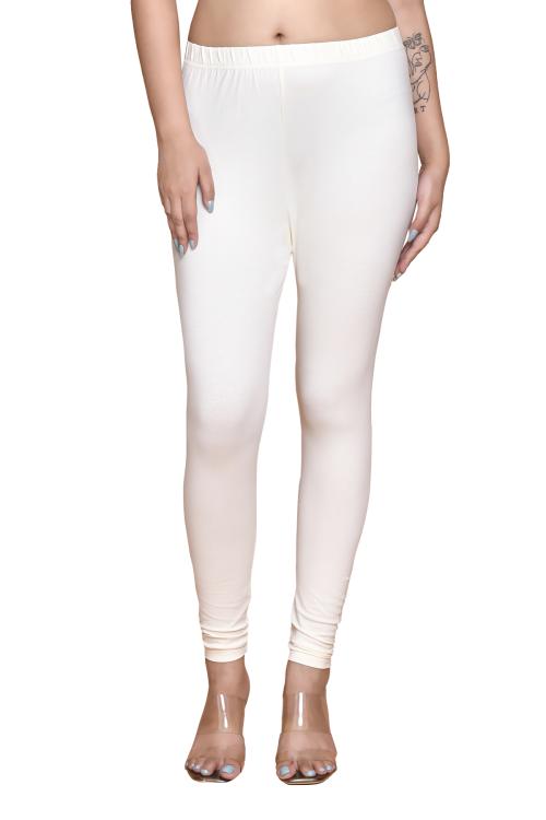 4CATS Women's Casual Skinny fit Solid Cotton Lycra Ankle Cut leggings I Comfortable and stretchable Bottomwear - Butter, Size- Jumbo