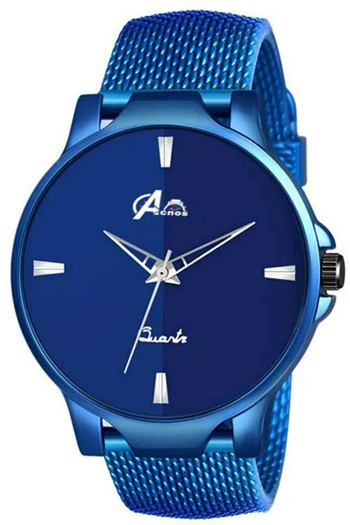 Acnos Analog Blue Dial Blue Strap Watch For Men - (AC252)