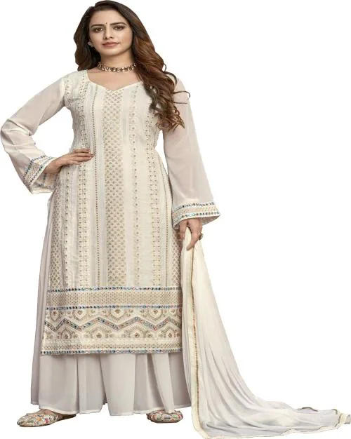 Rahi Fashion Faux georgette with Squense work and Embroidey Patiala Suit