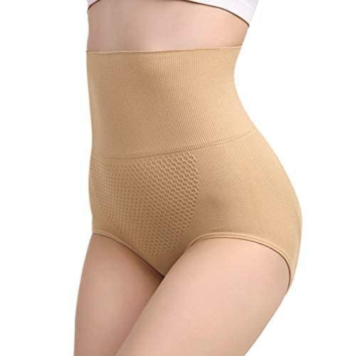 KATHTHAI High Waist Body Shaper Briefs for Women | Tummy Tucker Shapewear Panty for Women | Shaper Seamless Panty for Women | Hipster Concealed Waistband Thigh Shaper -(Cream)-M