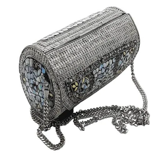 Shakuntla Vintage Women Gift Bridal Bag Brass Metal Clutch Sling Bag Indian Ethnic Antique Clutch