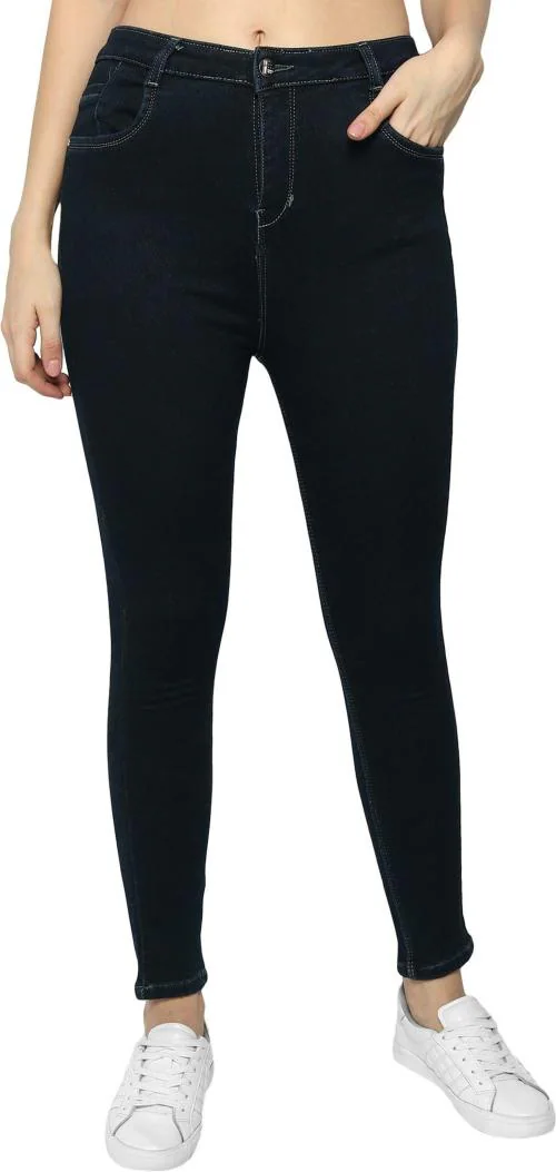 LIVE OK Women Blue, Dark Green Denim Skinny Jeans