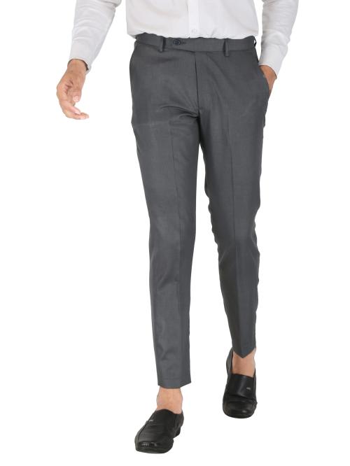 CLARE&CLARA J.DARK GREY SLIM FIT FORMAL TROUSER