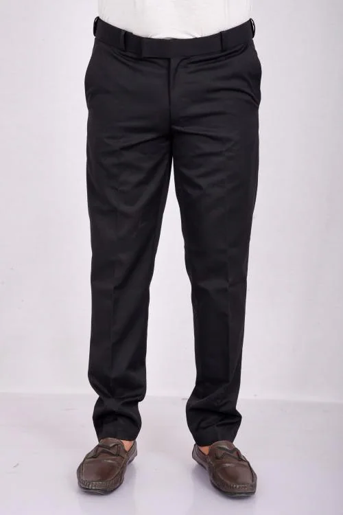 D'FOURTEEN Men Casual Cotton Lycra Black Formal Pant ( Size 34 )