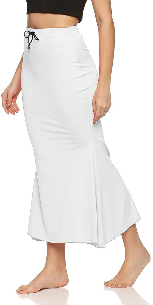 WOO THING Sari Shapewear In Solid Color Lycra Blend Petticoat (Xl)