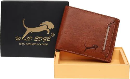 Wild Edge Tan Genuine Leather Wallet Mini For Men