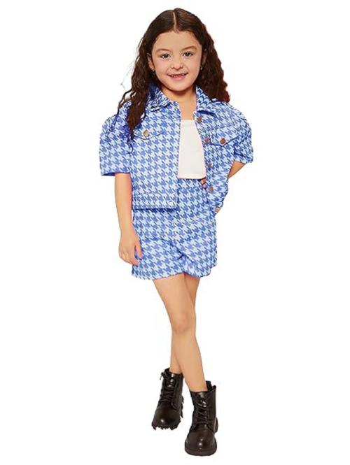 BLOOD PANTHER Adorable Baby Girls' Cotton Blue Clothing Set - Stylish and Comfortable Outfits for Your Little Princess