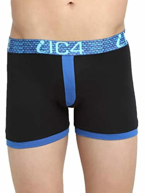 IC4 Men Blue Solid Cotton Trunk - S