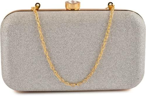 Rapid Costore Fabric Silver Clutch