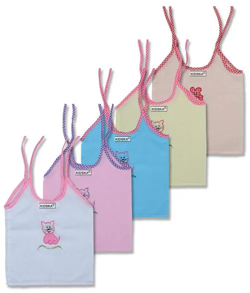 KIDSKA Baby Boy and Girl Multicolor Polycotton Jabla Dress Pack of 5 (0-6 Months)