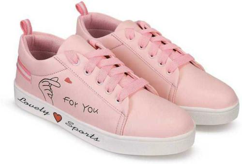 Himquen Shoes For Women Perfect Stylish Girl's Trendy Stylish Canvas Casual Fanshionble Sneaker For Women Comfortable Lightweight Sneaker Shoe For Women/Girls Sneakers For Women  (Pink)