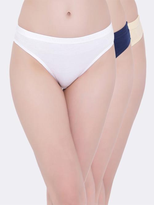 Clovia Multi Tie & Die Cotton Pack of 3 Bikini Panties