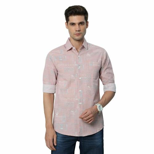 BEVDAAS Self Design Onion Pink Strawberry Safari: Men's Popcorn Shirt