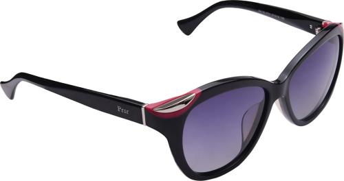 Cristiano Ronnie Polarized Gradient Oval Full-Frame Black Sunglasses ,Women(RN1088-Blk-Gd)