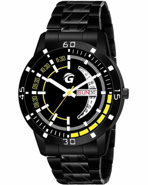 G-HAWK Analog Black Dial Black Strap Watch for Men and Boys