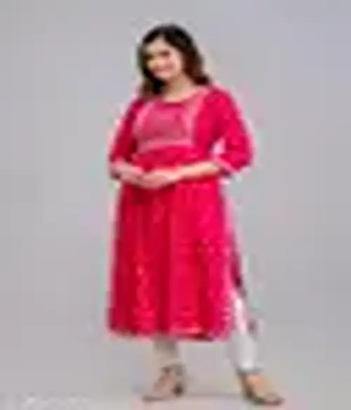 Ngised Women Nayra Cut Kurti Suit Set-31-Size-S-Colour-Pink