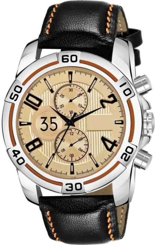 Bolun Analog Multicolor Dial Black Strap Watch For Men