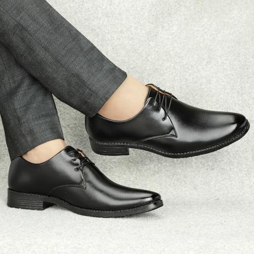 Dunkaston Black Formal Shoes for Men