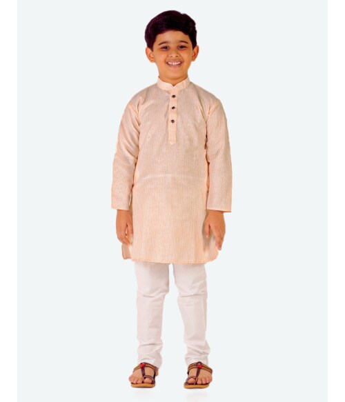 Pro-Ethic Style Developer Ethnic Wear Cotton Yellow Kurta Pajama Set for Kids and Boys