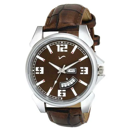 WRIGHTRACK Analog Brown Dial Brown Strap For Men and Boys WTSM57