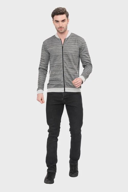 CLOTHINK HUB Mens Regular Fit Full Sleeve Solid Casual Wear Gym Wear Stylish Printed Jacket for Boys