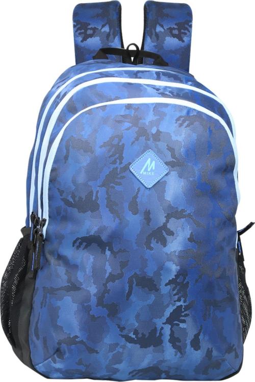 Mike Bags Camo Blue Polyester Cosmo Laptop Backpack With Laptop Sleeve - 35 L
