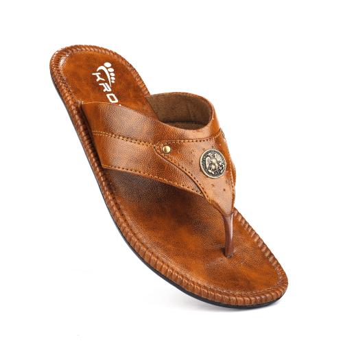 Kroxx Comfortable Slippers For Men (Tan)