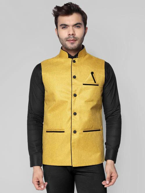 Buzzic men yellow waistcoat
