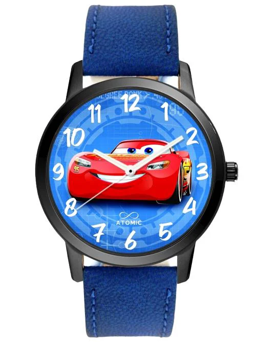 Atomic CARS (Lightning McQueen) (Kids Series) Analog Watch - For Boys & Girls Trending Cars Watch | With Best Quality Strap