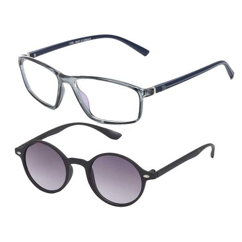 Vast TR90 Spring Action Wrap Around Unisex Sports Spectacle Frame & Sunglasses For Men, Women, Boys, Girls (Computer Glasses)(7709)