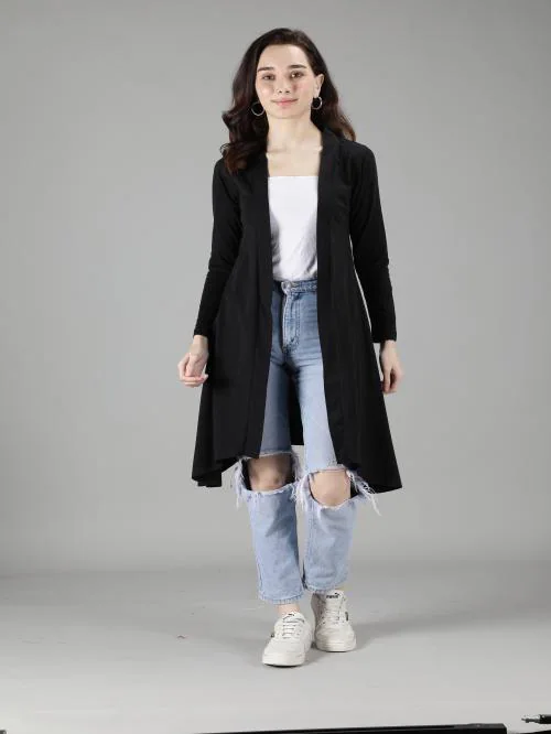 Nimble Black Long Shrug with Full Sleeves