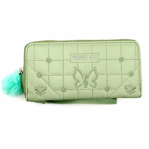 PRP Collection Clutch for Women | Compact Stylish Girls Hand Purse | Ladies Designer Accessories Wallet GREEN