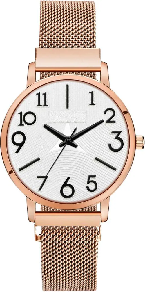 Buy CLOUDWOOD Analog Watch Wrist White Dial with Rose Gold Watch Strap