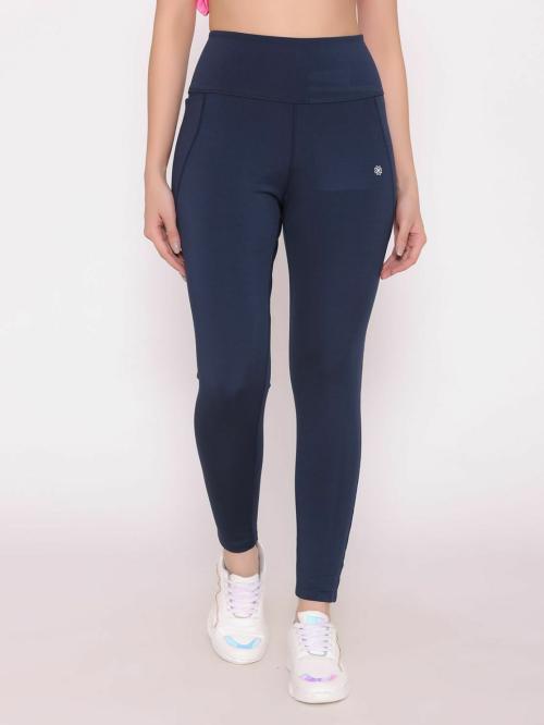 Mesmerro Women's Poly spandex Navy Yoga Pants-S