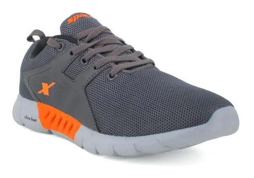 Sparx Men SM-663 Dark Grey Neon Orange Sports Shoes