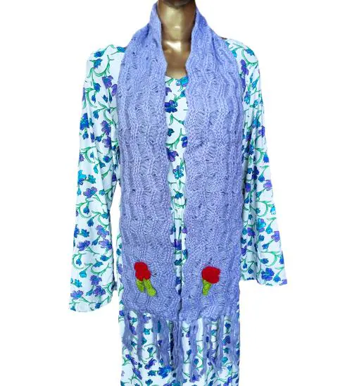 VANILLAFUDGE winter wear muffler for women Pack of 01(color&print May Vary)