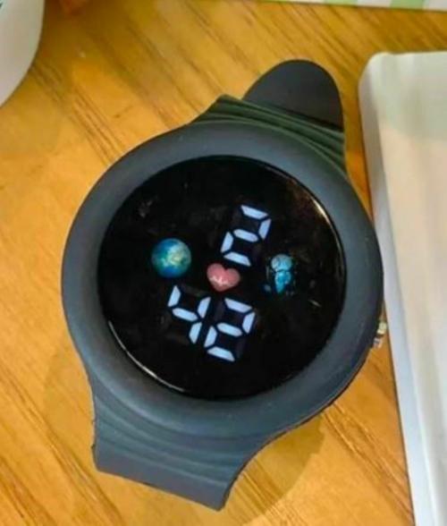 MVS Round LED Digital Watch With Dummy Icons For Boys & Girls-Blue