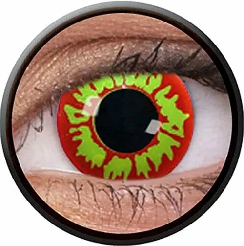 AUGEN Tropical Crazy Lens Yearly Zero Power Contact Lens Red Wolf