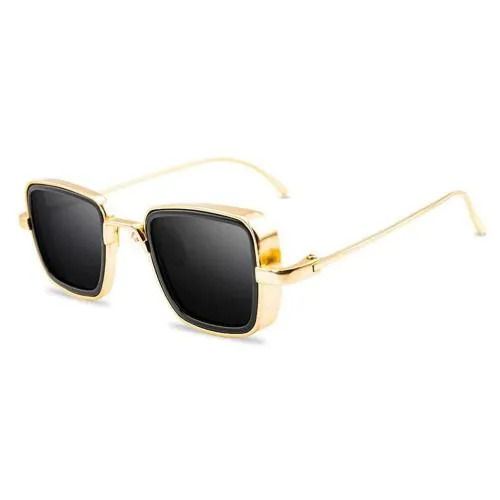 ELEGANTE Polarized Square Black Sunglasses For Men